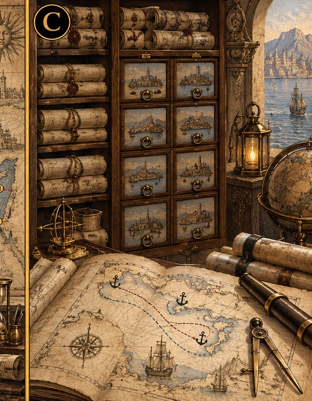 Organized archive of route charts